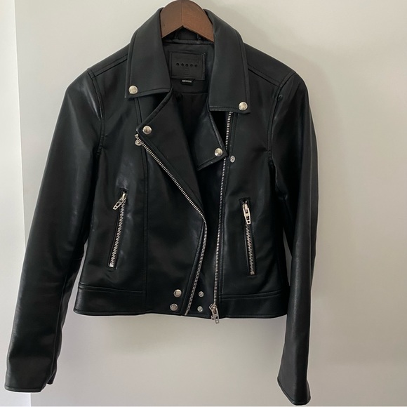 Blank NYC Faux Leather Moto Jacket - Black - XS - Picture 2 of 12